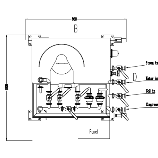 Semi-automatic Single Keg Washer